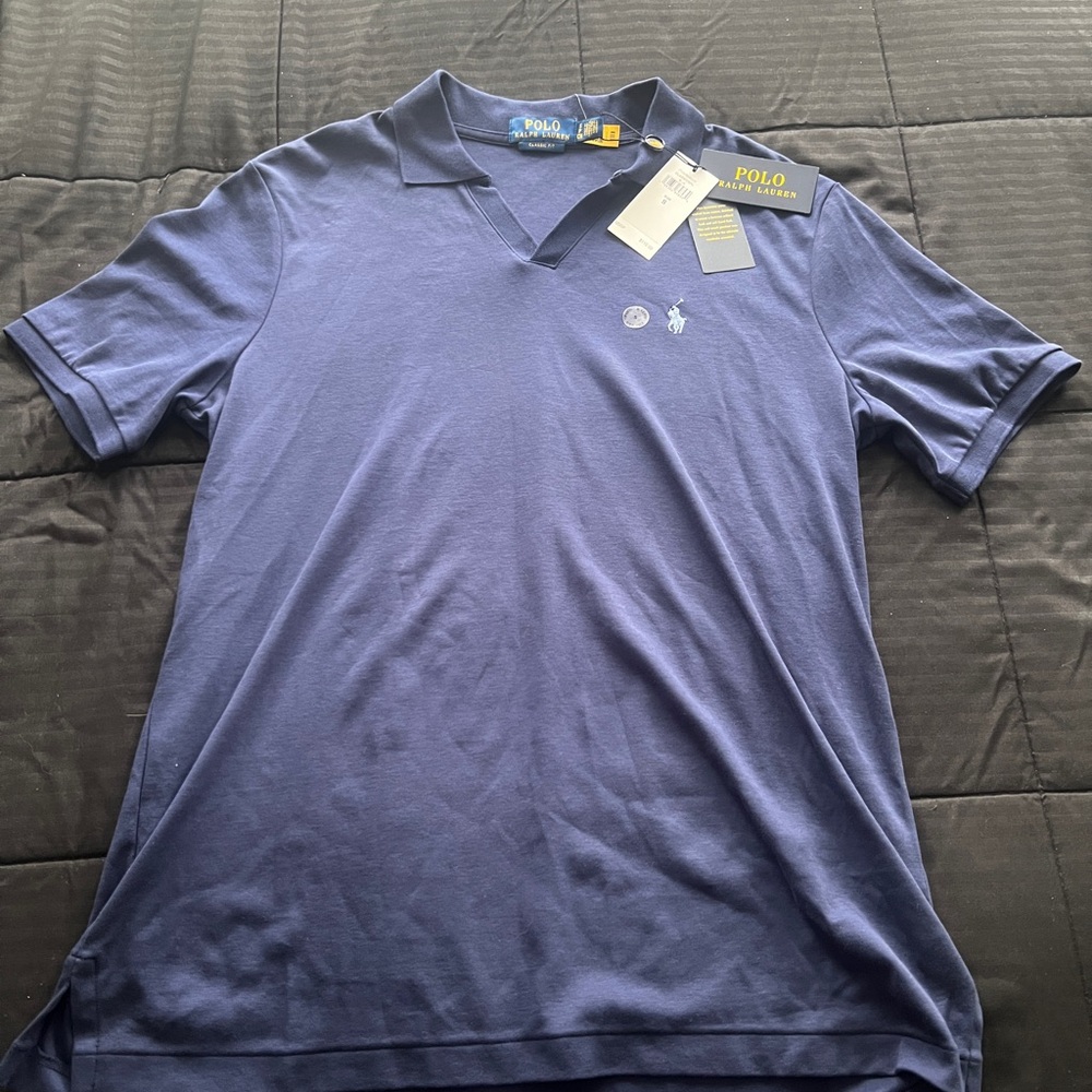 Ralph Lauren Blue Polo Shirt Moisture-Wicking Performance